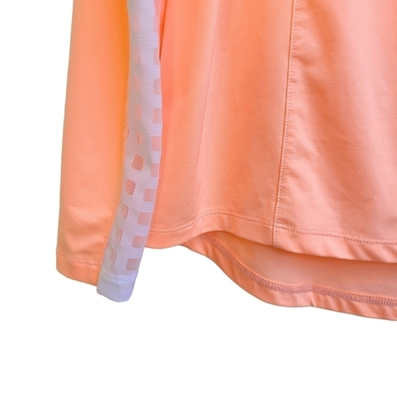 Jamie Sadock Light-weight 1/4 Zip Shirt, Sheer Undersleeve, Long Sleeve, Size M - Picture 5 of 14